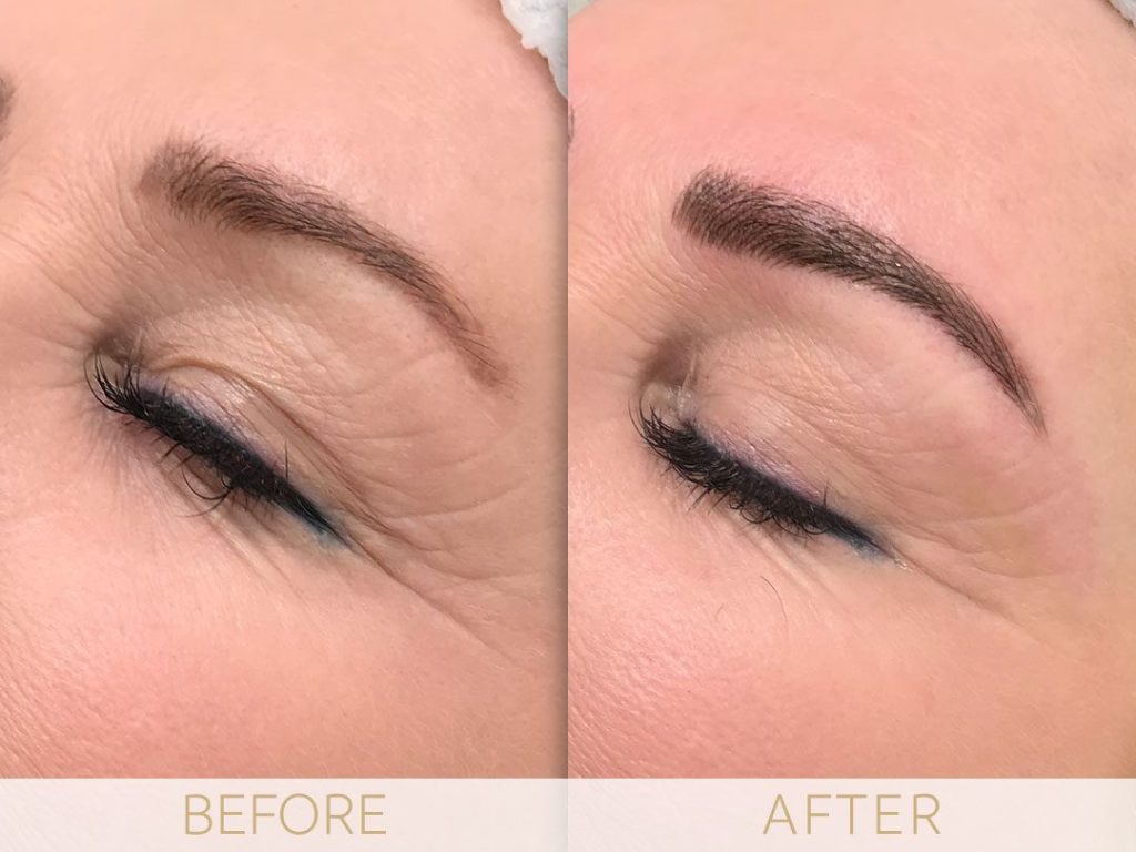 Microblading examples before & after