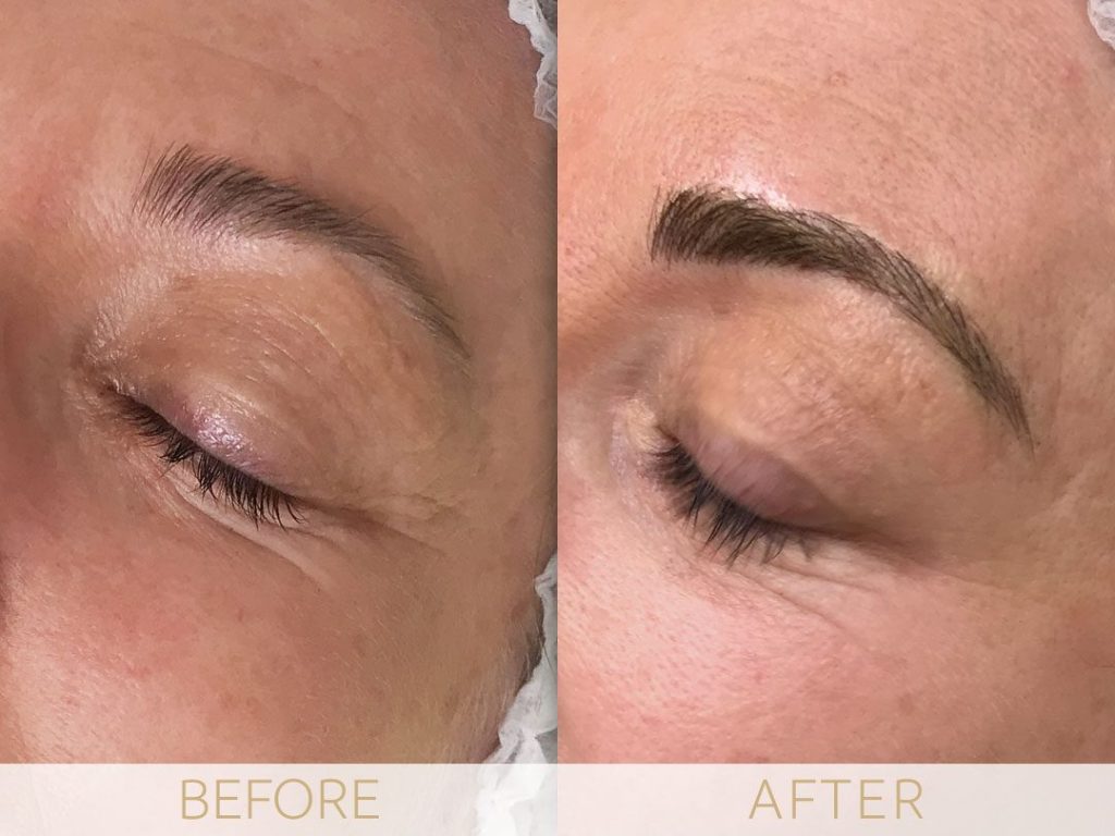 Microblading examples before & after